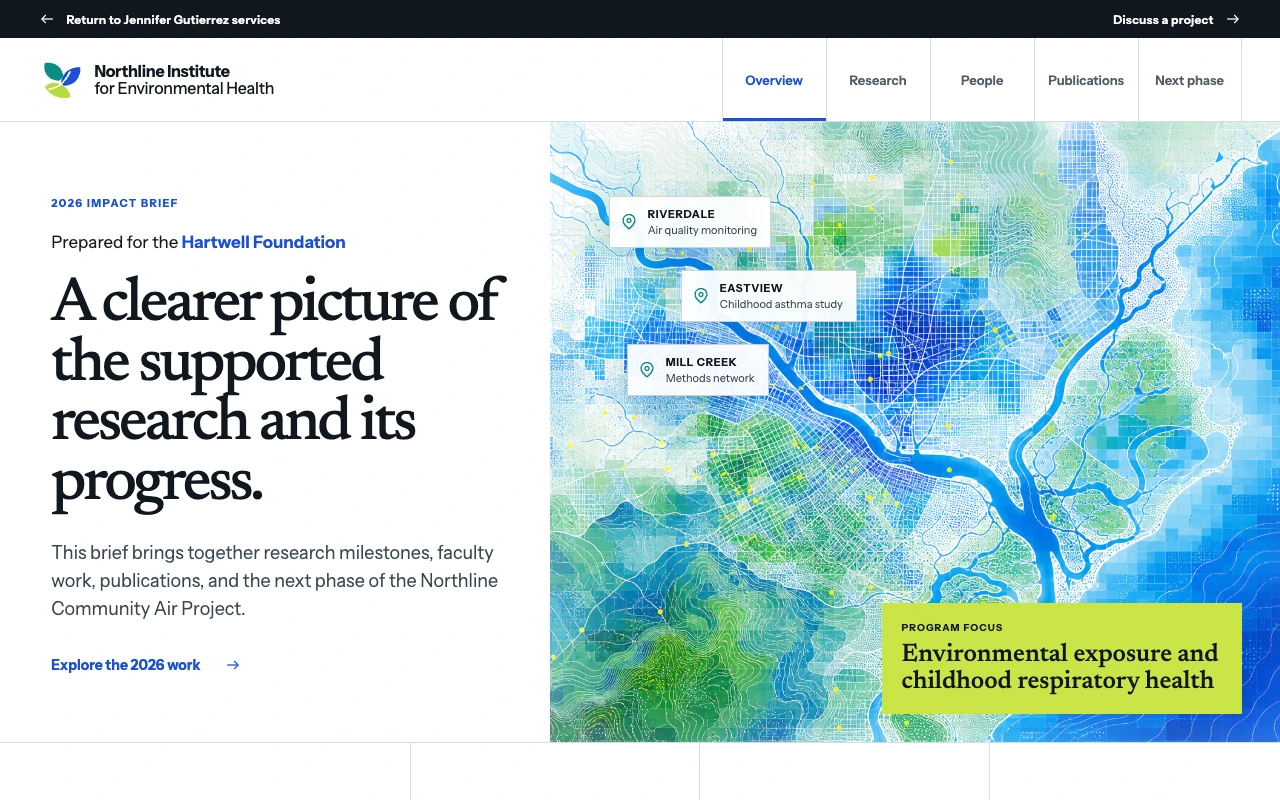 Northline Institute · Hartwell Foundation Impact Brief example preview