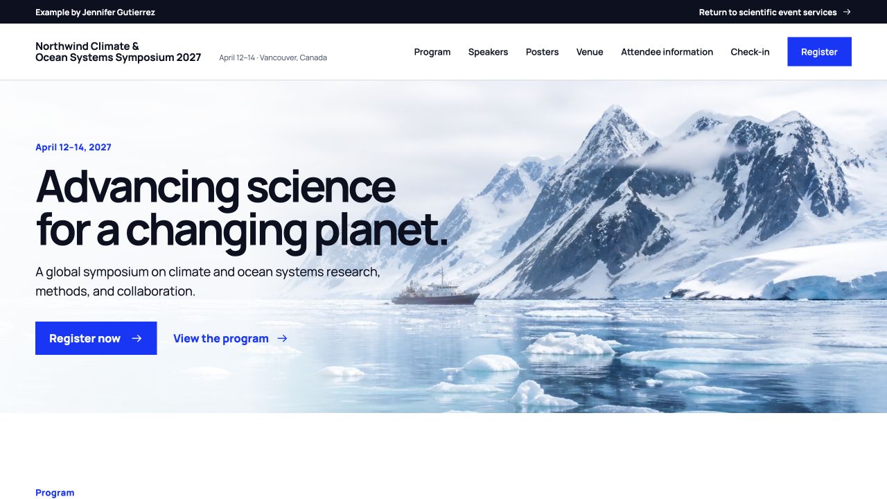 Northwind Climate & Ocean Systems Symposium 2027 example preview