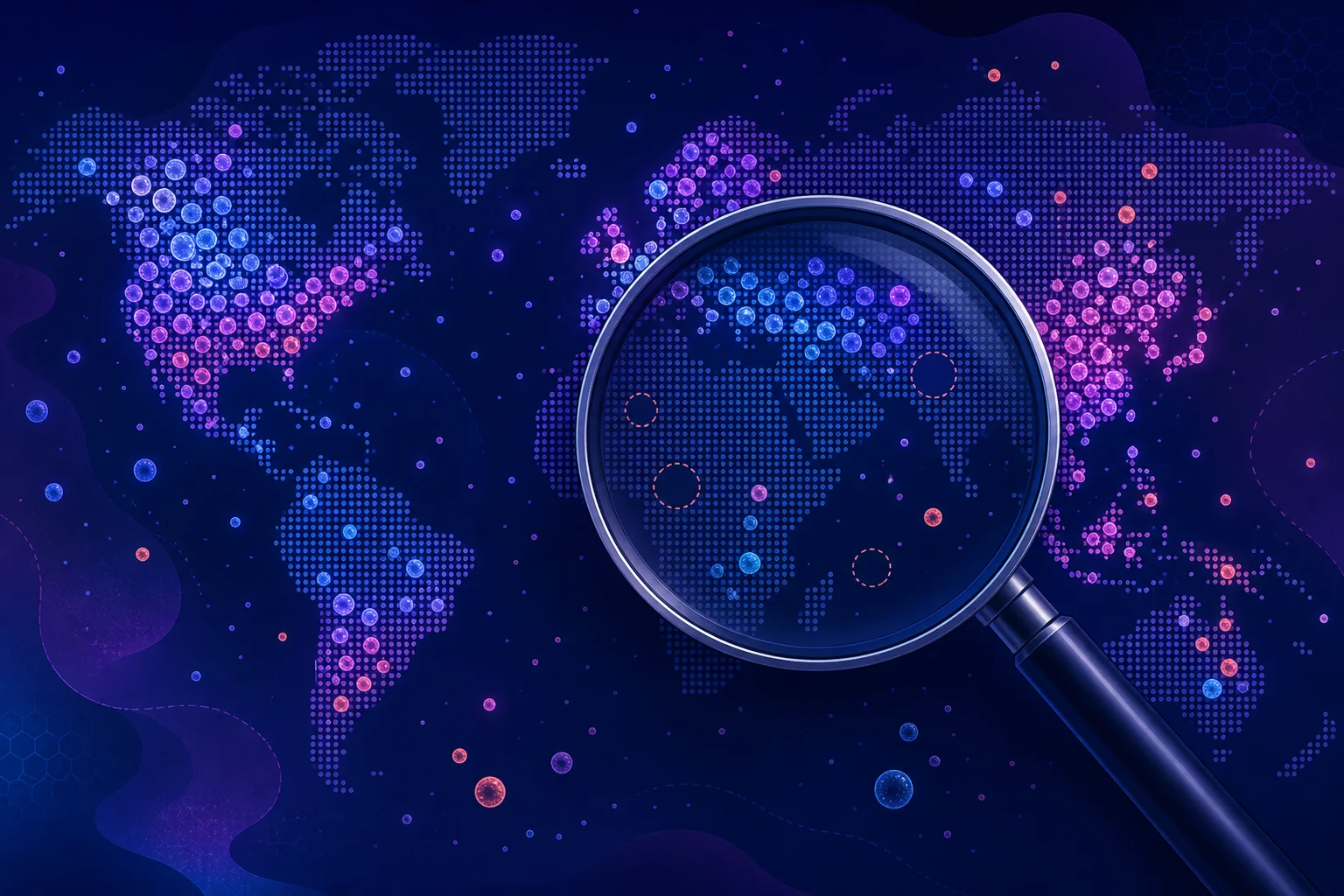 Editorial illustration of uneven sample coverage across biomedical datasets